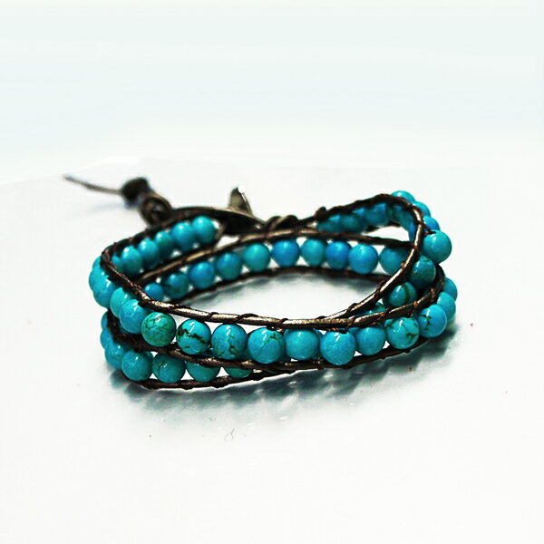 【タイムセール】 セレブで話題 大玉6mm 2連巻き 高品質 天然石・レザーブレスレット パワーストーン 天然石 腕輪 アクセサリー レディース メンズ 厄除け...