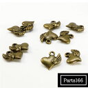 【タイムセール】 <エンジェルハート>アンティーク アクセサリー専用パーツ 10点入り material