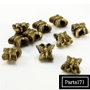 【タイムセール】 <蝶>アンティーク アクセサリー専用パーツ 10点入り 天然石 パワーストーン material