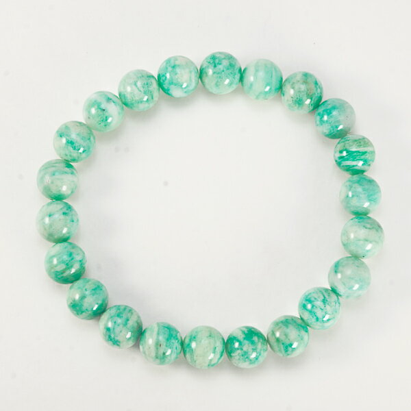 【ポイント20倍】 癒しと希望の石 ブラジル産 3A アマゾナイト φ9mmブレスレット パワーストーン 天然石 腕輪 アクセサリー レディース メンズ 厄除け 風水 お守り カジュアルデザイン ファッション プレゼント かわいい ギフト