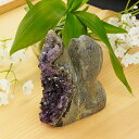 【ポイント20倍】 激レア! アメジストと熔岩石のコラボ 手彫り 彫刻 イルカ 346g 天然石 パワーストーン インテリア 置物 雑貨 おしゃれ パープルカラ...