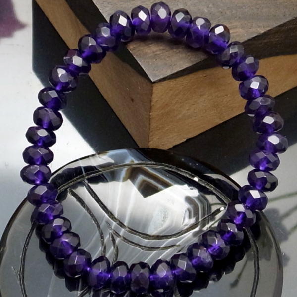 【ポイント20倍】 極上 カット アメジスト ブレスレット パワーストーン 天然石 腕輪 アクセサリー レディース メンズ ビーズ 厄除け 風水 お守り カジュ...