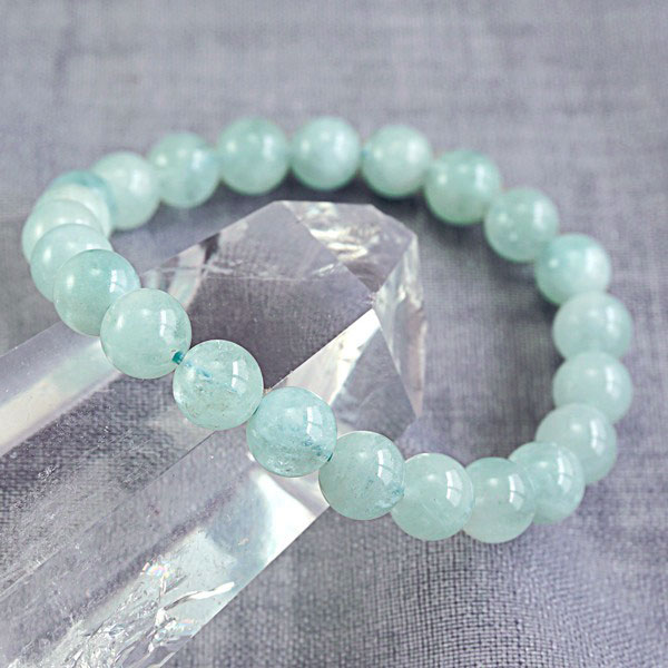 【ポイント20倍】 3月誕生石 3A級 アクアマリン 藍玉 φ8mm ブレスレット パワーストーン 天然石 腕輪 アクセサリー レディース メンズ 厄除け 風水...