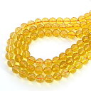 【タイムセール】 ★128面カットシトリン(黄水晶)一連(φ6mm-12mm) 丸玉 連売り 1連 個別売り パワーストーン 天然石 アクセサリーパーツ 素材 material