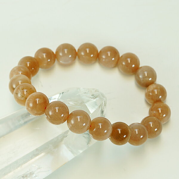 【ポイント20倍】 6月誕生石 良縁を呼び寄せる オレンジムーンストーン φ10mmブレスレット パワーストーン 天然石 腕輪 アクセサリー レディース メンズ...