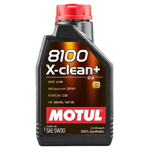 110573 MOTUL （モチュール） 8100 X-clean＋ 5W30 1L 100％化学合成 ガソリン/ディーゼル エンジンオイル 