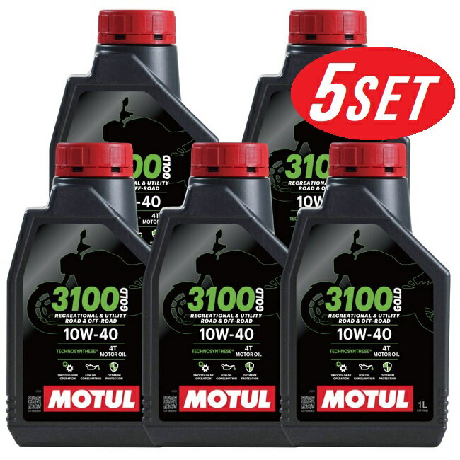 �ڤ�����5�ܥ��åȡ�113301 MOTUL (����塼��) 3100 GOLD 4T 10W40 1L �Х����� ��ʬ���� ������