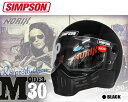 即納★SIMPSON M30 ブラック 黒 フルフ