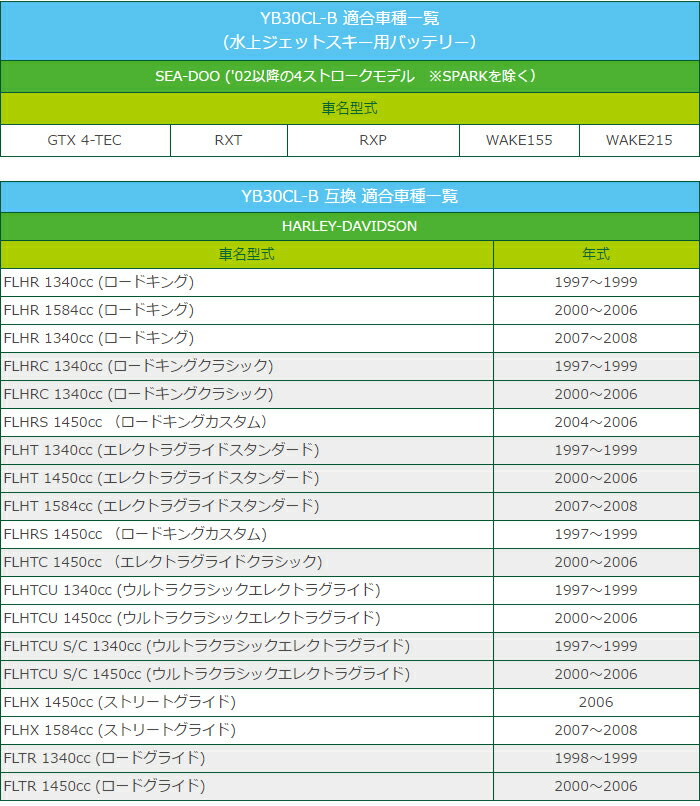 YB30CL-B水上ジェットスキーバッテリーSEE-DOO4ストローク★充電・液注入済み(互換:YB30L-B/FB30L-B)532P15May16