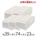 ビュートケース L-23 5個セット収納ケース 衣装ケース プラスチック 引き出し 押入れ 収納 収納ボックス 衣類 洋服 天馬 日本製