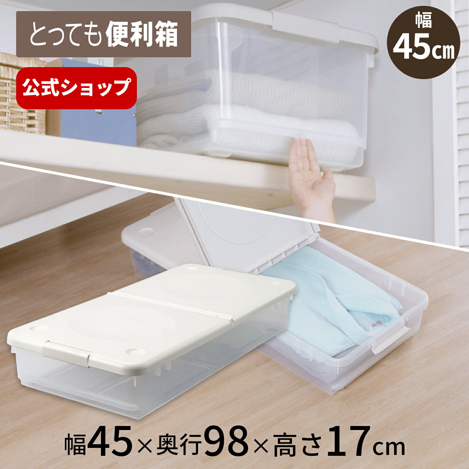 5/30 木 12:00～23:59 15%OFFクーポン対象 とっても便利箱45S ロング衣装ケース プラスチック 収納ケース クローゼット 衣類収納 ふた付き ケース ロック付き 浴衣 着物 収納 天馬