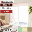 ティオリオ ロールスクリーン 規格品 無地 60×180 アイボリー グリーン ブラウン