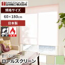 ティオリオ ロールスクリーン 規格品 遮光2級防炎 60×180 アイボリー グリーン