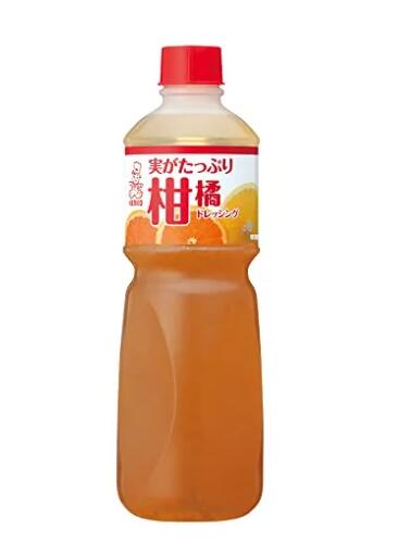 ケンコー 実がたっぷり柑橘ドレッシング 1L 果肉の食感を楽しむ爽やかな味わい 業務用 大容量 お得 サラダ 魚介 料理 隠し味 爽快 ポン酢 風味 送料無料 ...