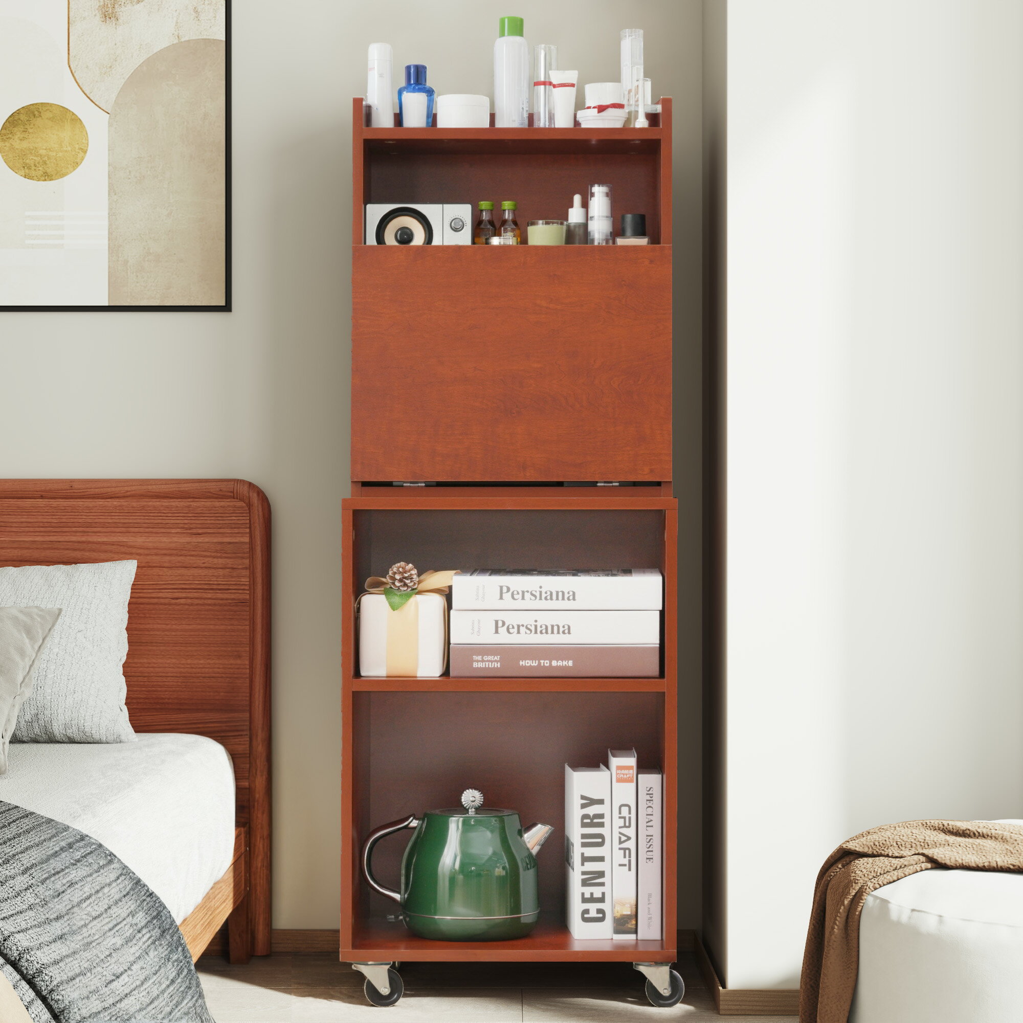 【5年保証】ドレッサー 化粧台 棚 ナイトテーブル ベッドサイドテーブル キャスター付き テーブル 引き出し 収納 メイク台 シンプル 大容量 可愛い