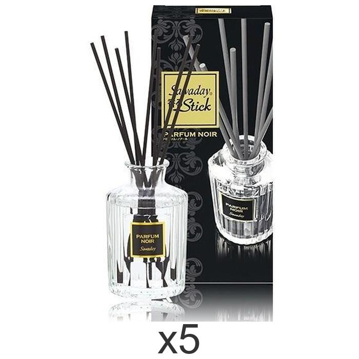 サワデー香るスティック パルファム ノアール 本体 70ml×5個セット 小林製薬 部屋用 ルームフレグラン..