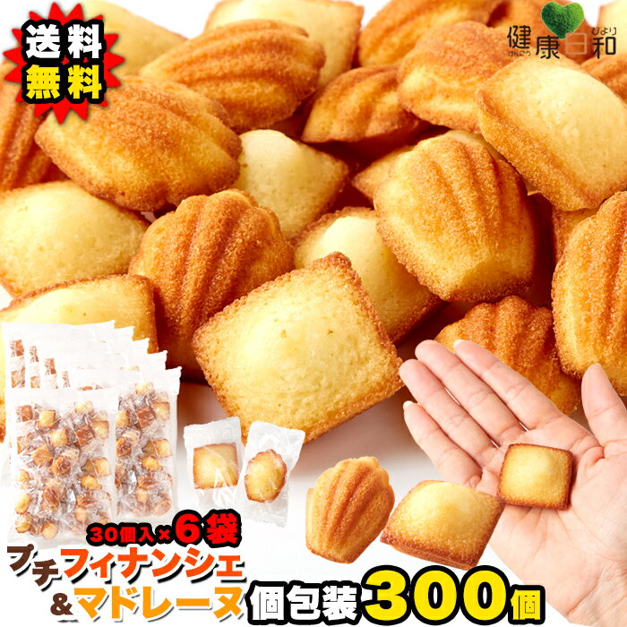 【送料無料】プチフィナンシェ＆プチマドレーヌ 50個×6 個包装 | 焼き菓子 おやつ 業務用 詰め合わせ セット 一口サイズ 洋菓子 間食 デザート 大容量 お徳用 得用 パーティー お誕生日 文化祭 引き出物 フィナンシェ マドレーヌ スイーツ お配り 退職 お礼 ギフト かわいい