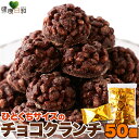 チョコクランチ 50個 個包装 小分け | ひとくち 業務用 大容量 お徳用 チョコレート お菓子 洋菓子 チョコ 文化祭 イベント 配布用 お配り ギフト おやつ スイーツ 土産 保存料不使用 一口サイズ とうもろこし カカオ クランチ ポン菓子 駄菓子 お返し バレンタイン