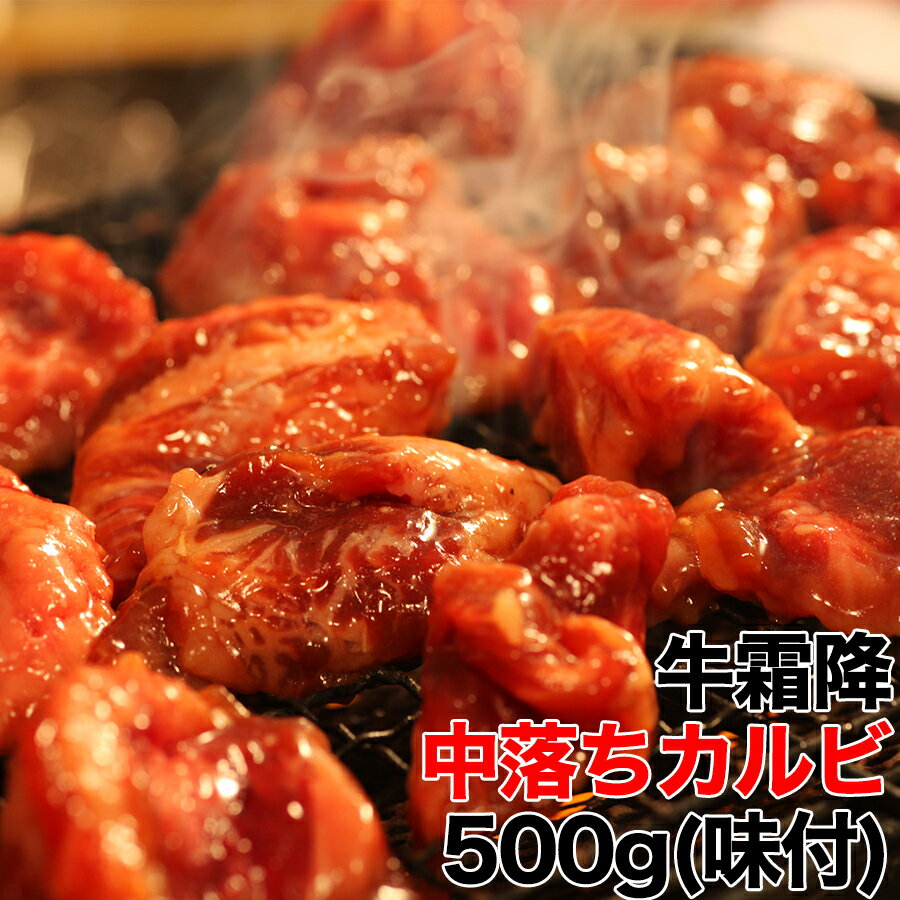 中落ちカルビ 味付け 500g | 牛肉 霜降り 焼肉 冷凍商品 焼くだけ 簡単調理 大容量 お弁当 冷凍 BBQ bbq バーベキュー 焼き肉店の味 秘伝のタレ やきにく 満腹 満足 一口サイズ にく 簡易包装 カルビ丼 ご褒美 鉄板焼 タレ漬け お買い得 安い 赤身 焼くだけ食べれる