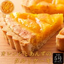 【送料無料ポスト投函N】オレンジとあんずのタルトケーキ 5号 約15cm 常温 | みかん 蜜柑 あんず フルーツ 果物 ケーキ ホールケーキ スイーツ デザー...