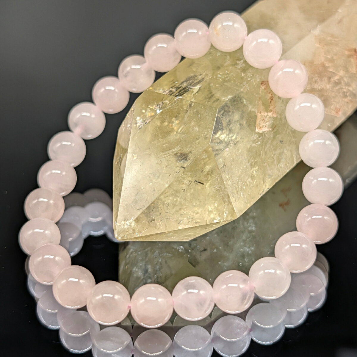 パワーストーン ローズクォーツ 紅水晶 8mm ブレスレット 天然石 恋愛 良縁 癒し メンズ レディース ユニセックス