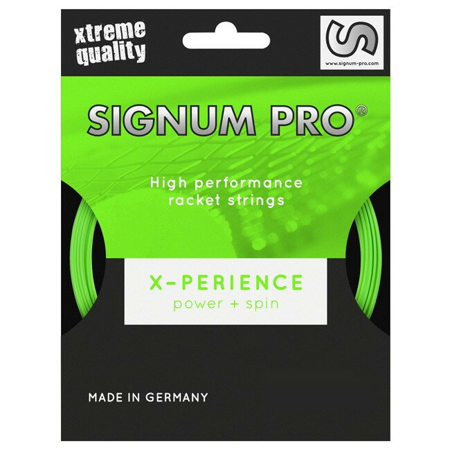 【12Mカット品】シグナムプロ エクスペリエンス 1.18/1.24/1.30mm 硬式テニス ポリエステル ガット Signum Pro X-PERIENCE 