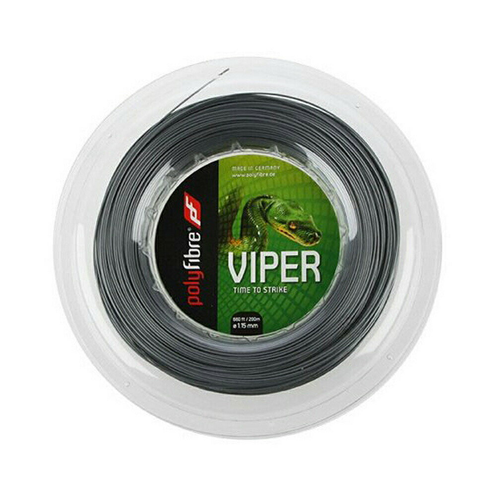 ポリファイバー ヴァイパー(1.15/1.20/1.25/1.30mm) 200Mロール 硬式テニス ポリエステル ガット Polyfibre VIPER (1.15/1.20/1.25/1.30mm) 200m roll strings