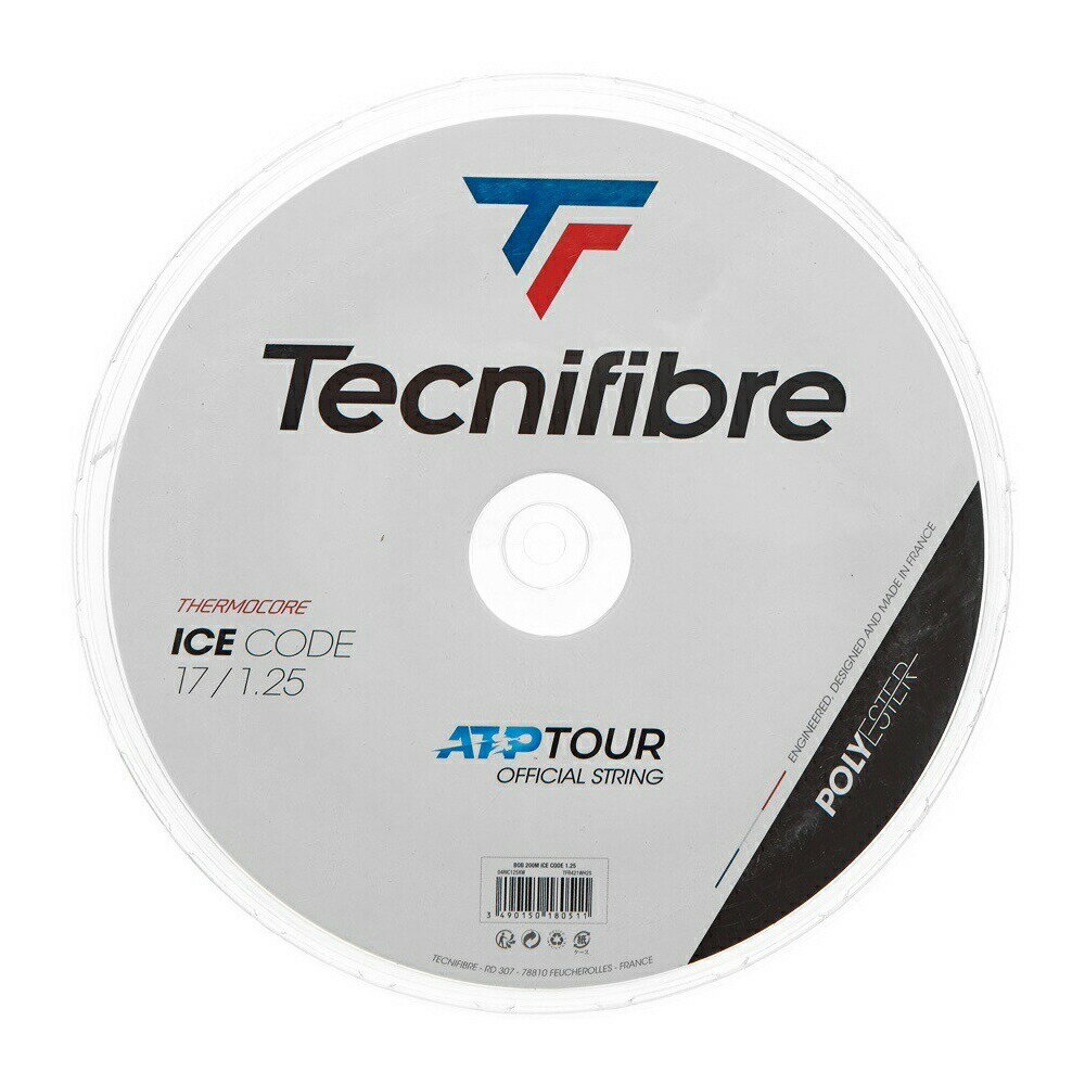 テクニファイバー アイスコード（120 / 125 / 130mm）200Mロール 硬式テニス ポリエステル ガット（Tecnifibre ICE C…
