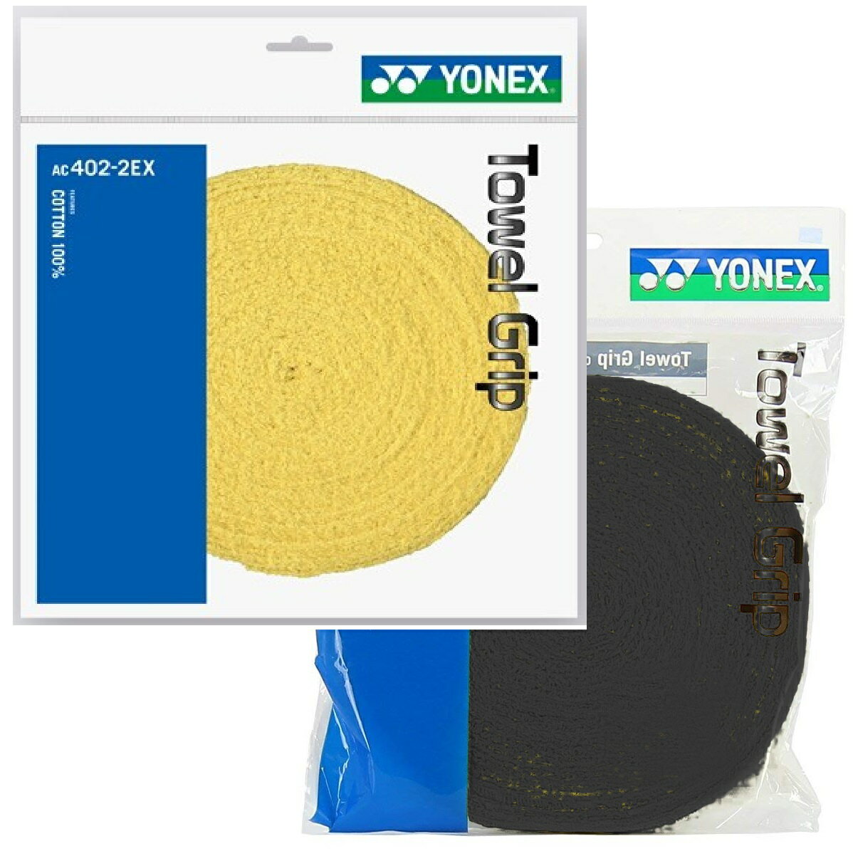 【日本未発売AC402DX同仕様！】YONEXヨネックス タオルグリップ 11.8m(16本分)(黒/黄)