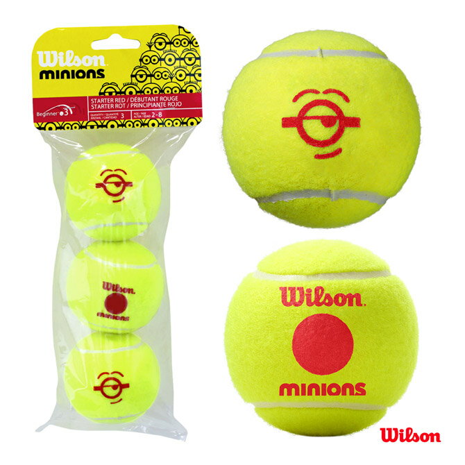 ウイルソン Wilson テニスボール MINIONS STAGE 3 TBALL（ミニオンズ ステージ 3 Tボール） 3球入 1袋 WR8202701001