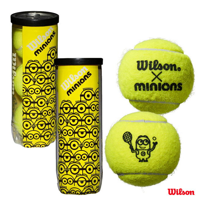 ウイルソン Wilson テニスボール MINIONS TENNIS BALLS（ミニオンズ テニス ボール） 3球入 1缶 WR8202401001