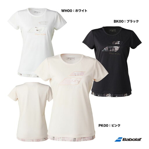 バボラ BabolaT テニスウェア レディス PURE ショートスリーブシャツ BWP5524 バボラ BabolaT テニスウェア レディス PURE ショートスリーブシャツ BWP5524