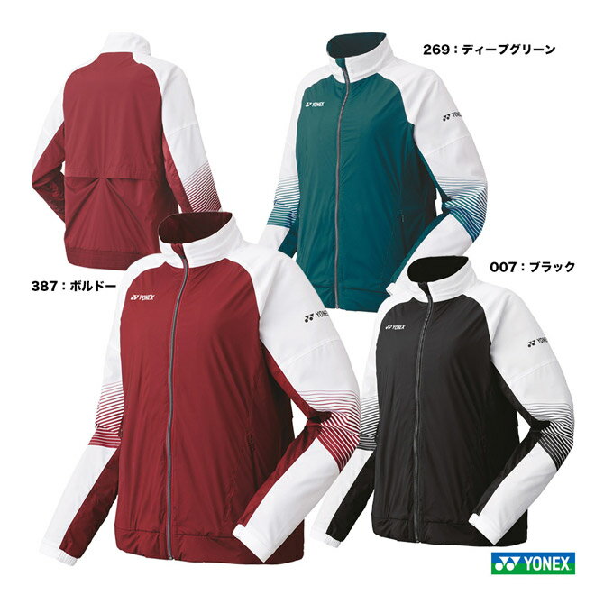 ■メーカーサイズ規格表 ウィメンズ（単位：cm） S M L O XO 身長 152-158 157-163 162-168 167-173 172-178 胸囲 76-84 79-87 82-90 85-93 88-96 ウエスト 57-65 60-68 63-71 66-74 69-77 ■素材 品質 身頃：ナイロン90％、ポリウレタン10％ 切替部・裏地：ポリエステル100％ ■機能 充熱＋放熱効果で熱を増幅させる「ヒートカプセルダブル」 ：太陽光や人体から発する赤外線を吸収し熱に変換する「充熱効果」＋遠赤外線放射剤が積極的に作用することで、 持続性をもたらす「放熱効果」この2つの効果で芯からカラダを暖めます。 晴れている状況下では＋6℃も違いが出ます。 UVカット ：酸化チタンを繊維に使用したことで有害な紫外線を約90％以上カット。更に、赤外線遮蔽効果もあり、衣服内の温度の上昇も防ぎます。 吸汗速乾　制電　撥水 ■カラー 007：ブラック 269：ディープグリーン 387：ボルドー ■国内正規取扱メーカー ヨネックス株式会社 メーカー希望小売価格はメーカーカタログに基づいて掲載しています※エントリーが必要です。詳しくはクリックしてご確認ください。