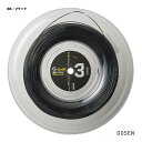 ゴーセン GOSEN テニスガット ロール ジー・スピン3(G-SPIN3) 124-132 ブラック TSGS302(bk)