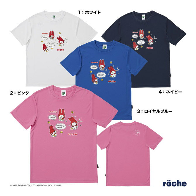 ローチェ roche テニスウェア ユニセックス サンリオキャクターズ×roche コラボTシャツ S0003