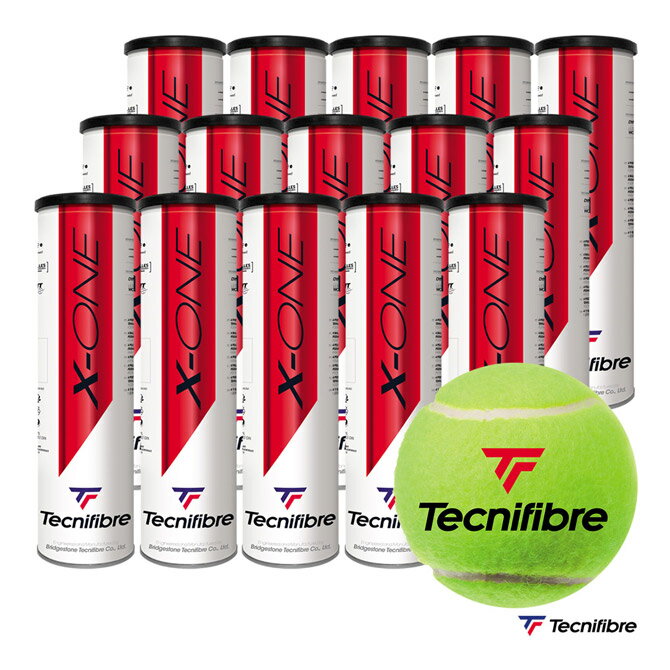 テクニファイバー Tecnifibre テニスボール X-ONE(エックス-ワン) 4球入 1箱(15缶/60球) TBA4XE1