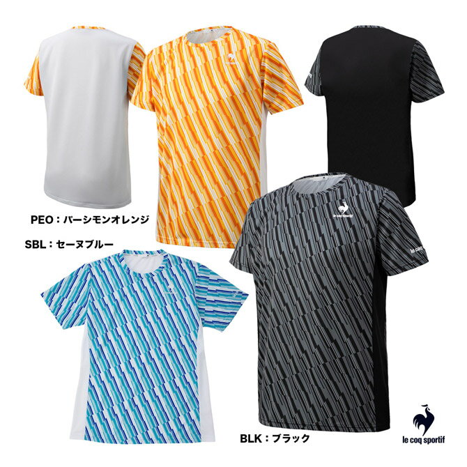 ルコックスポルティフ LCS テニスウェア メンズ SEASONAL PRINT GAME SHIRT QTMTJA07