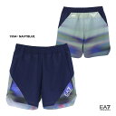 G|IA}[j EMPORIO ARMANI ejXEFA Y TENNIS PRO M GRAPHIC SHORTS GLITCH PL ST 3DPS81