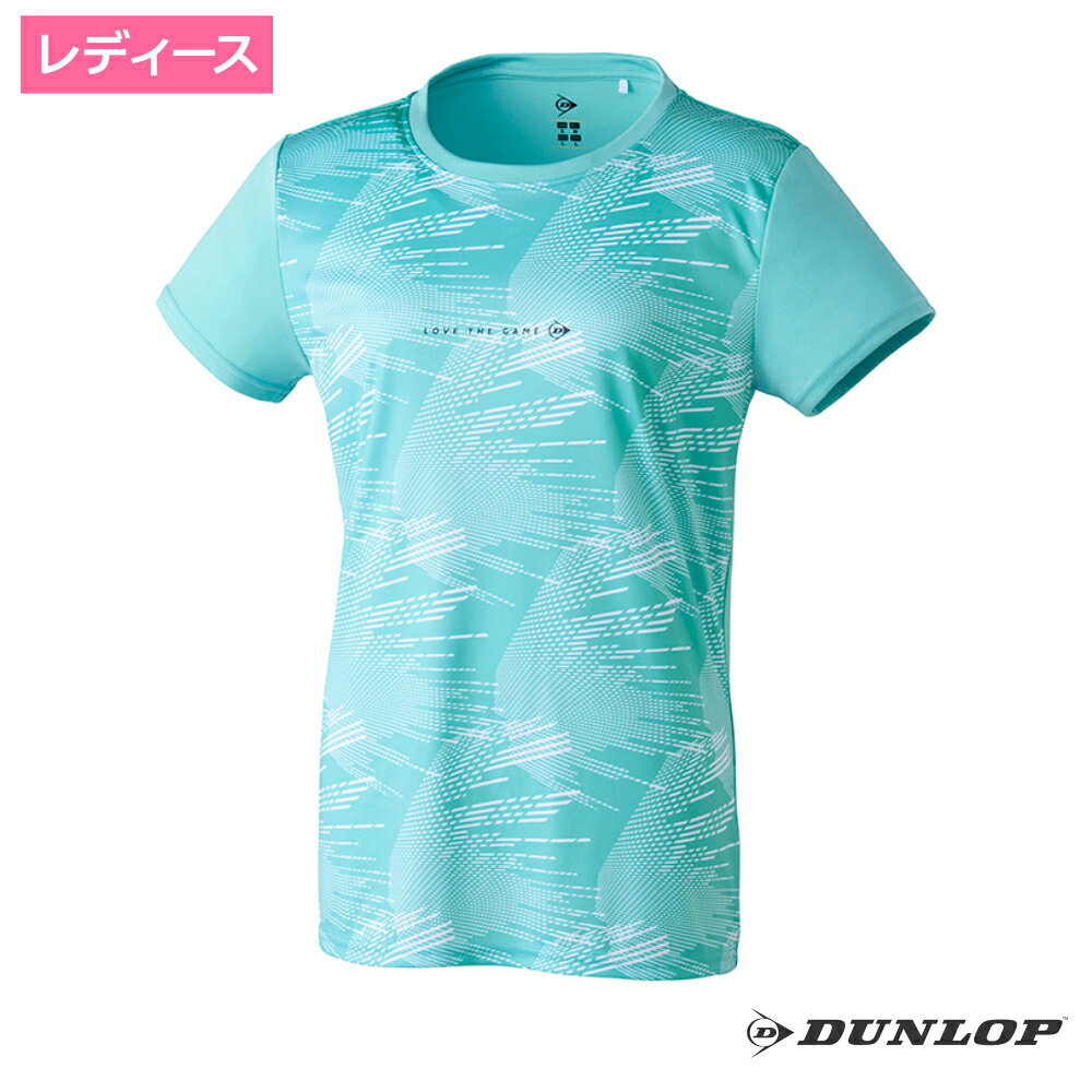 ダンロップ Tシャツ　ターコイズブルー / DAL-8521W-TB 【吸水】【速乾】【UV】 フロント面にシーズンテーマのグラフィックを配置したプラクティスシャツ。 ブランド ダンロップ 素材 ポリエステル100% カラー ターコイズブルー 機能 吸水、速乾、UV DUNLOP / ダンロップ プレーヤーの多様な要求をかなえるために研究・開発を重ね、より高いパフォーマンスを発揮する商品を生み出しています。 商品在庫は実店舗と共有の物ですので、更新が遅れ品切れになっている場合もございます。品切れの際はメーカー取り寄せとなります。メーカも品切れの場合はご注文をキャンセルさせて頂く場合もございますので、その際は御容赦ください。