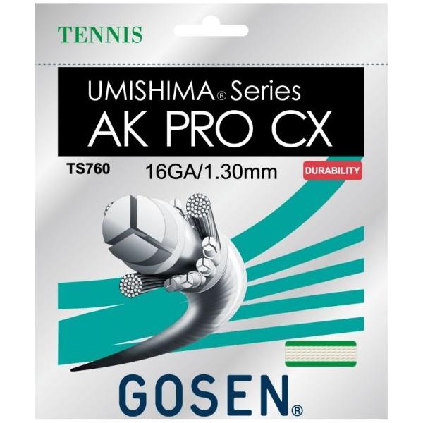 GOSEN（ゴーセン） ウミシマ AKプロCX ナイロンともポリエステルとも異なる次世代ガット。全てのハードヒッターのために ワンランク上のスピン性とコントロール。 こちらの商品はラケットと同時購入する場合の、張り上げ専用ガットです。 単品でのご購入はできませんのでご了承ください。 ブランド GOSEN（ゴーセン） ゲージ 1.24 1.3mm 素材 ナイロン カラー ナチュラル GOSEN（ゴーセン） 「1本の糸から、豊かな暮らしを創造する」を企業理念に、合成繊維メーカーとして「糸」ひとすじに歩んできました。ゴーセンは常に新しいイトの可能性を追求しています。