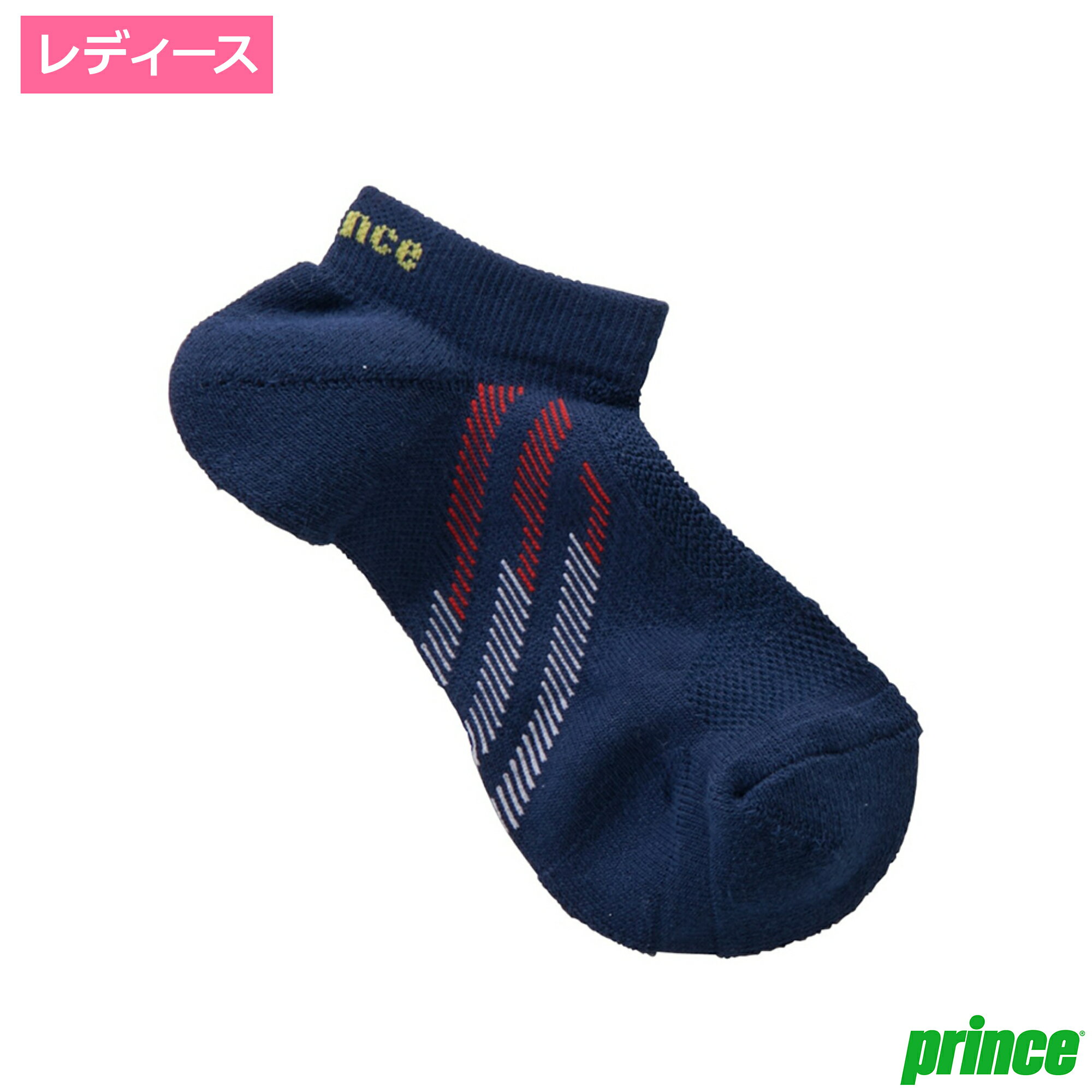 Rakuten - Prince プリンス レディス アンクル ソックス　ネイビー/レッド / PS357-533