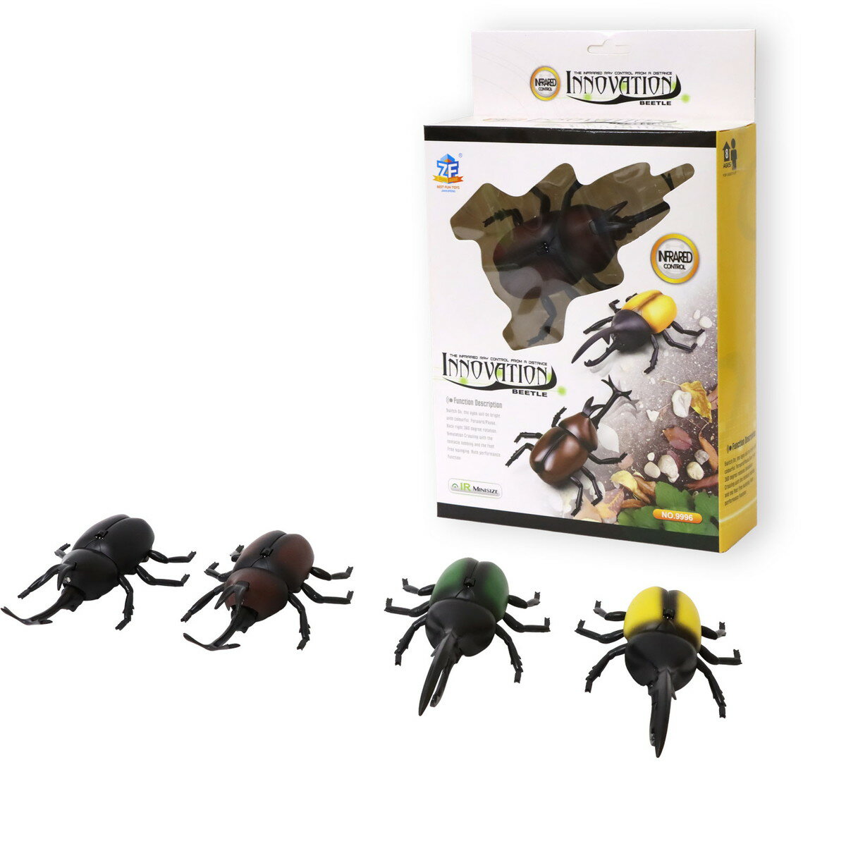 赤外線 R/C カブトムシ 選べる4色 RC ラジオコントロールカー 走る 昆虫 ミニカー 200-883