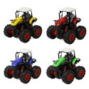 ミニカー フリクションカー 4WD トラクター 4色セット おもちゃ 玩具 はたらく車 201-323