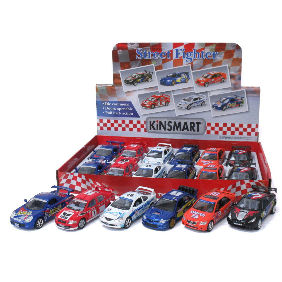 KiNSMART キンスマート プルバックミニカー 1/32-1/36 JAPAN ストリートファイター 6種アソート 12個入りBOX 誕生日 クリスマス プレゼント ギフト ラッピング可 201-703