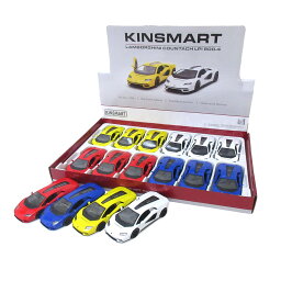 KiNSMART キンスマート プルバックミニカー 1/38 ランボルギーニ カウンタック LPI800-4 4色アソート 12個入りBOX 201-712