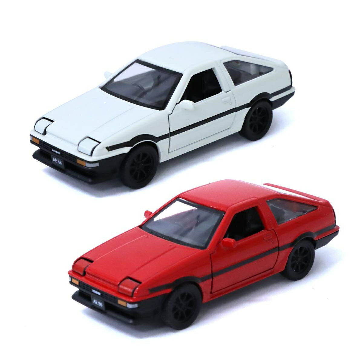 MSZ ダイキャスト プルバックミニカー 1/37 トヨタ AE86 トレノ 2色セット 201-832