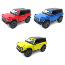 KiNSMART キンスマート プルバックミニカー 1/34 2022 フォード ブロンコ ハードトップ 3色セット 201-713