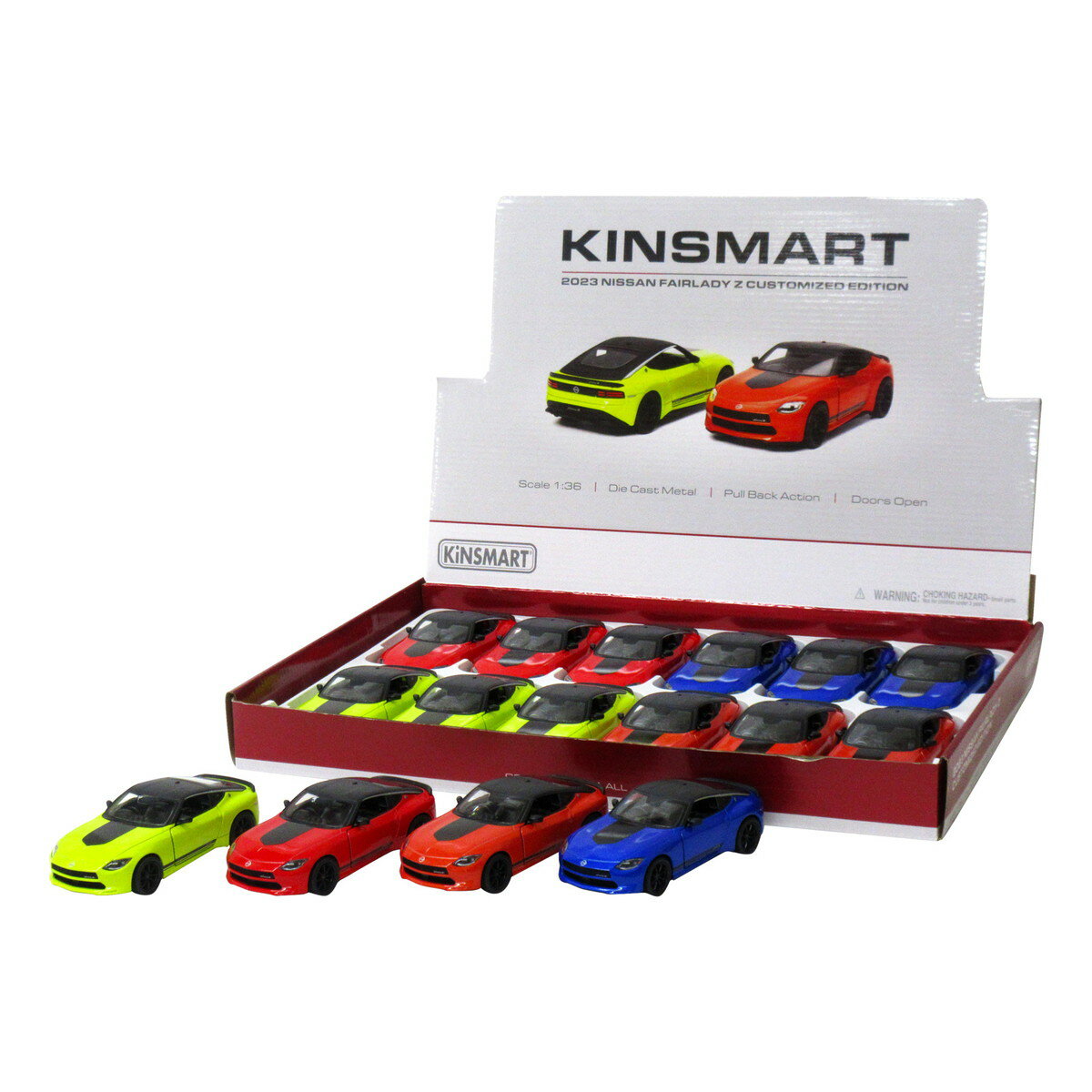 KiNSMART キンスマート プルバックミニカー 1/36 2023 日産フェアレディZ カスタム 4色アソート 12個入りBOX 201-717