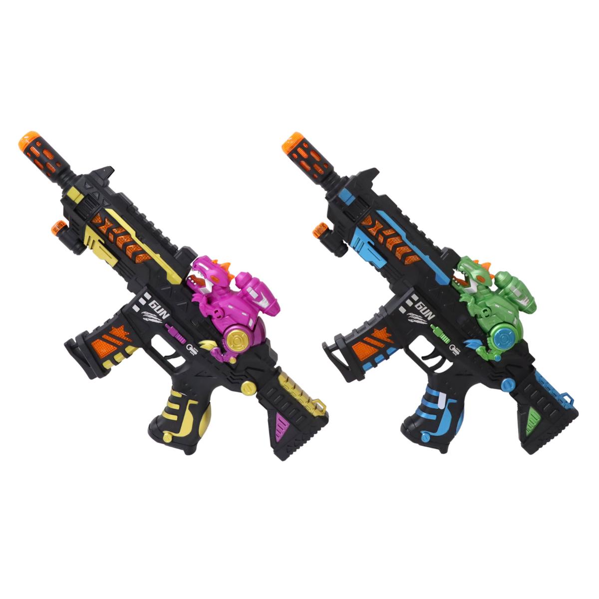 光＆音! ローリングモンスターサウンドガン 1個 単品 選べる2色 ヒーロー遊び 光る 銃 おもちゃ 縁日 屋台 景品 203-273