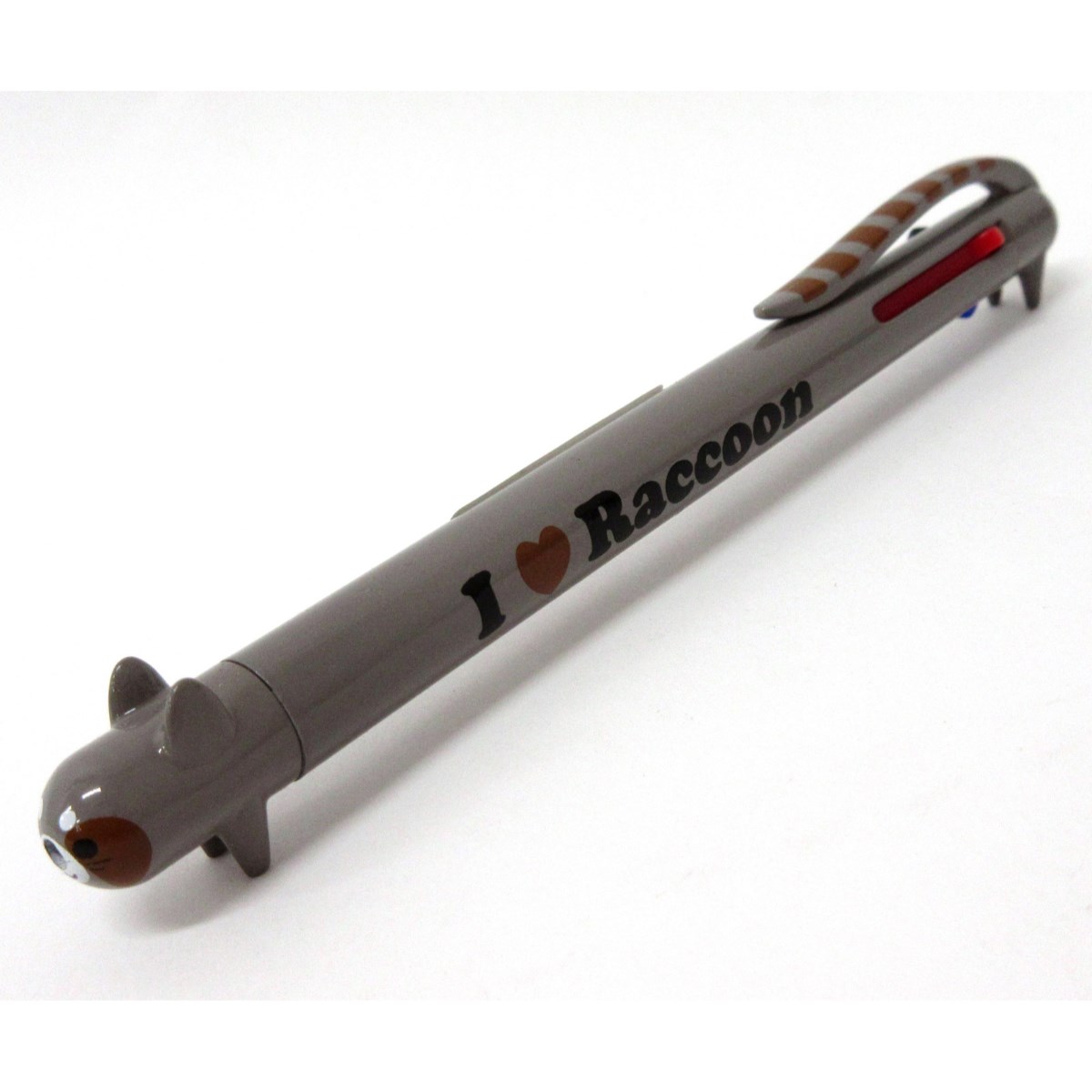 【楽天スーパーSALE・半額】【P5倍】3色ボールペン アライグマ アニマル 動物 あらいぐま ファンシー文..